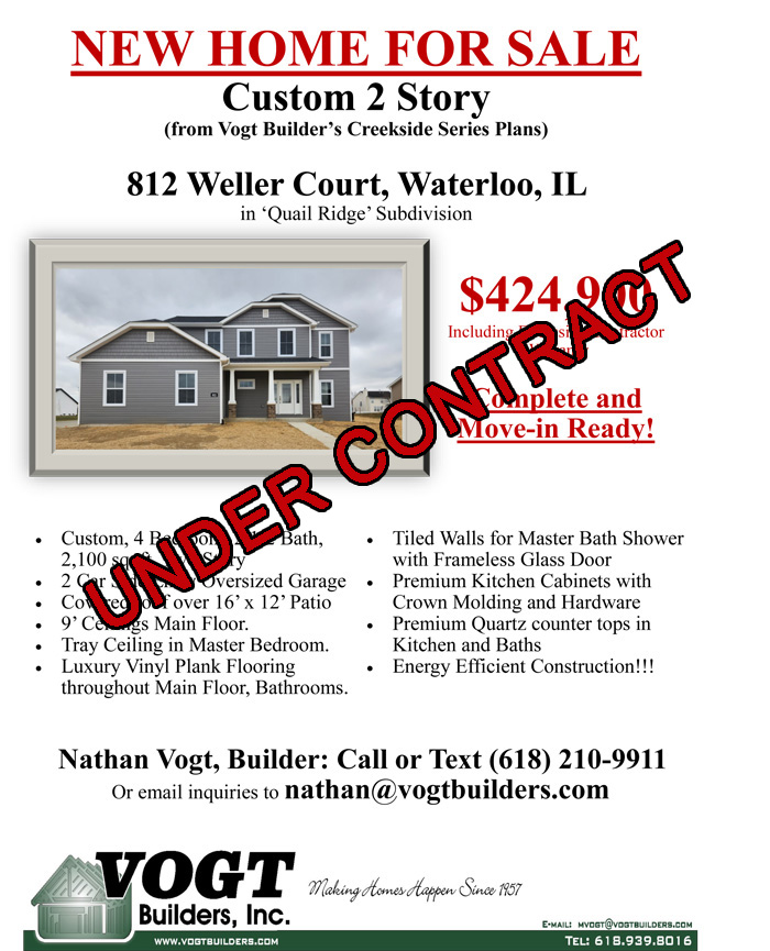 View the More Information about Vogt Builders Home 812 Weller Ct, Waterloo, IL